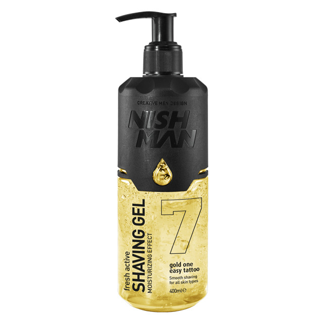 NISHMAN Гель для бритья SHAVING GEL №7 400 мл зол